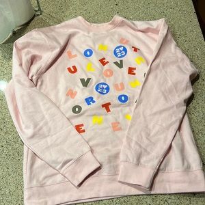 Harry styles love on tour pink crew neck